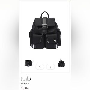 Pinko Black Backpack with Logo